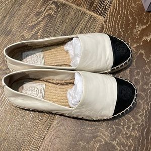 Tory Burch Leather Flat Espadrille
